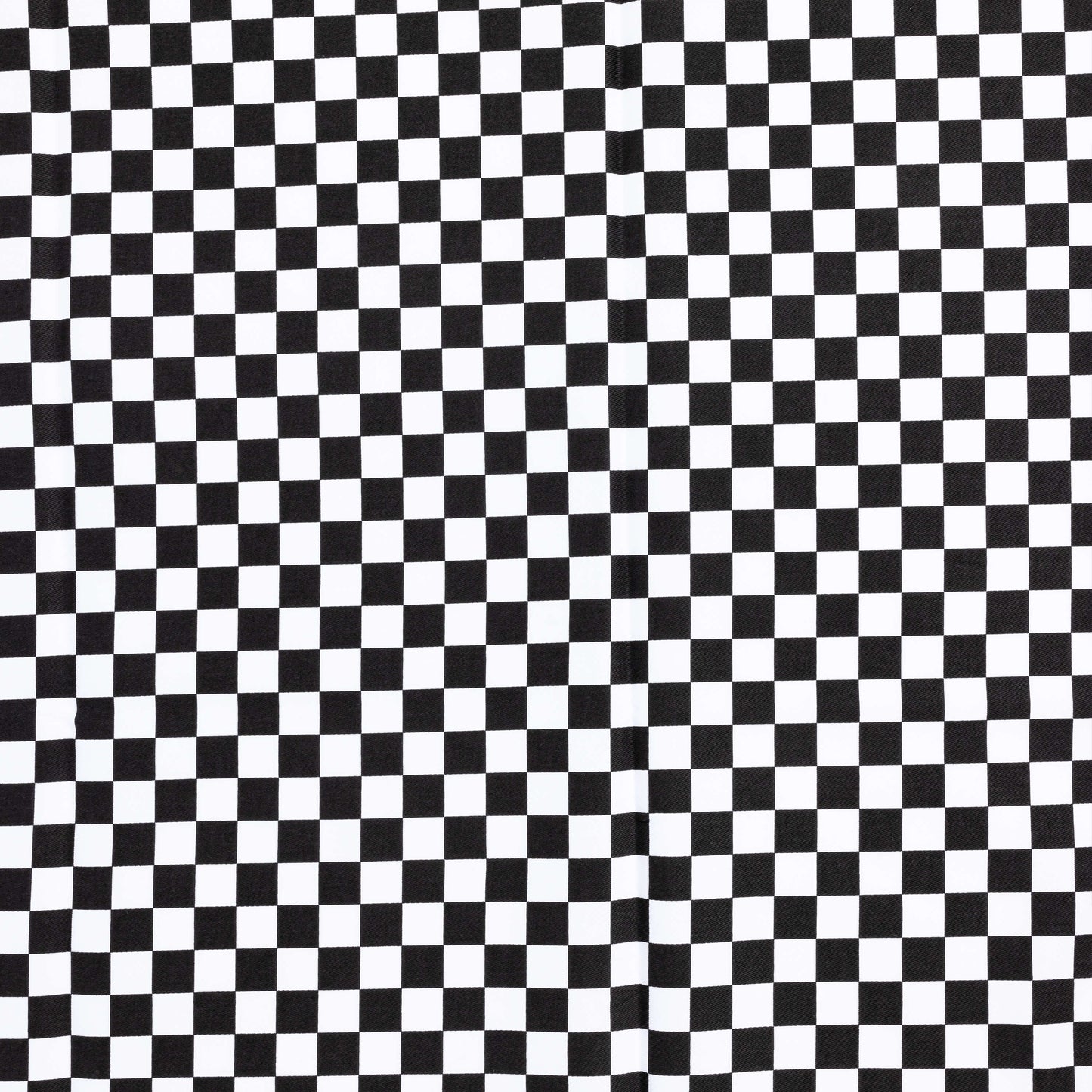 Black & White Checkerboard Stretch Twill Fabric