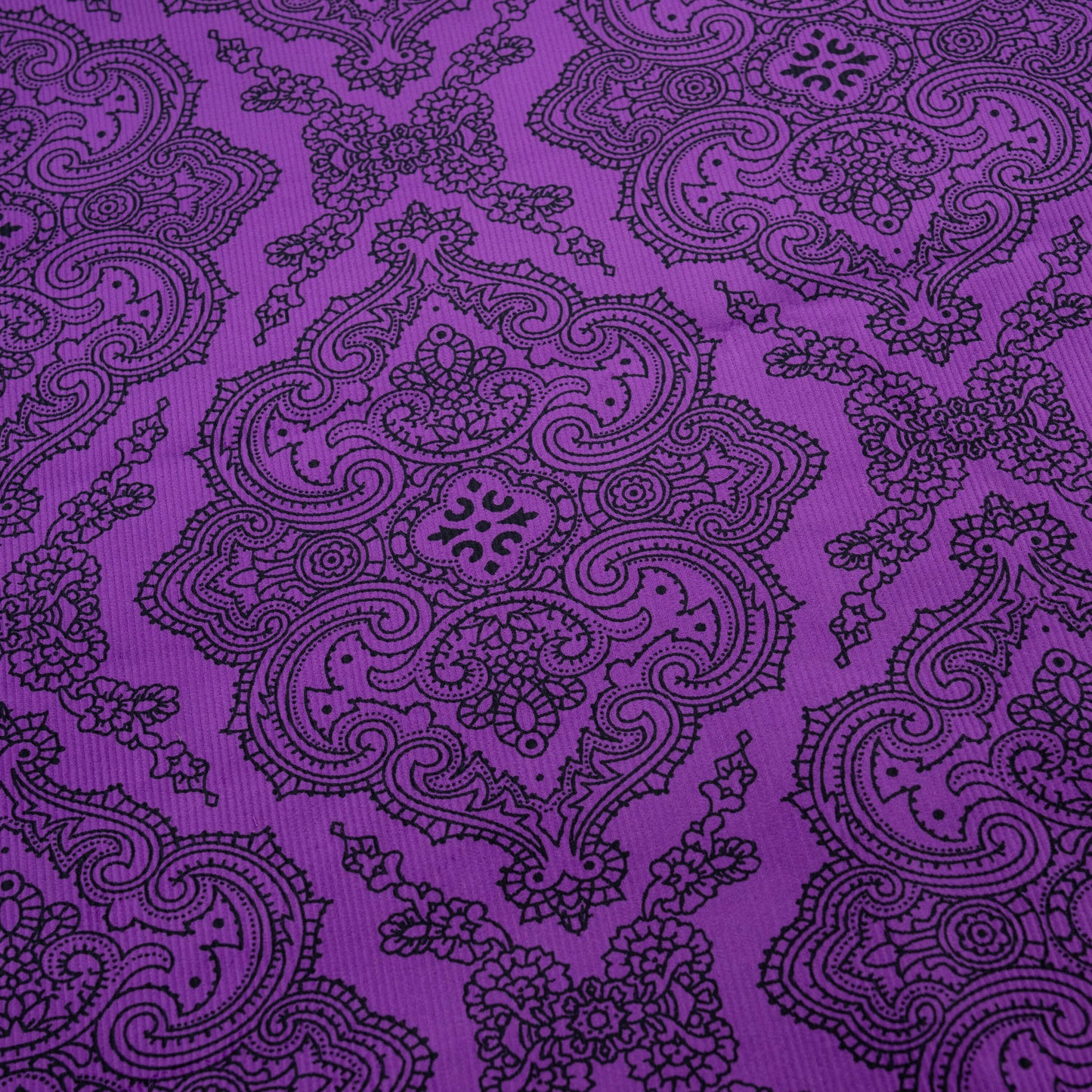 Paisley Print on Purple Corduroy – 100% Cotton – Stock Clearance!