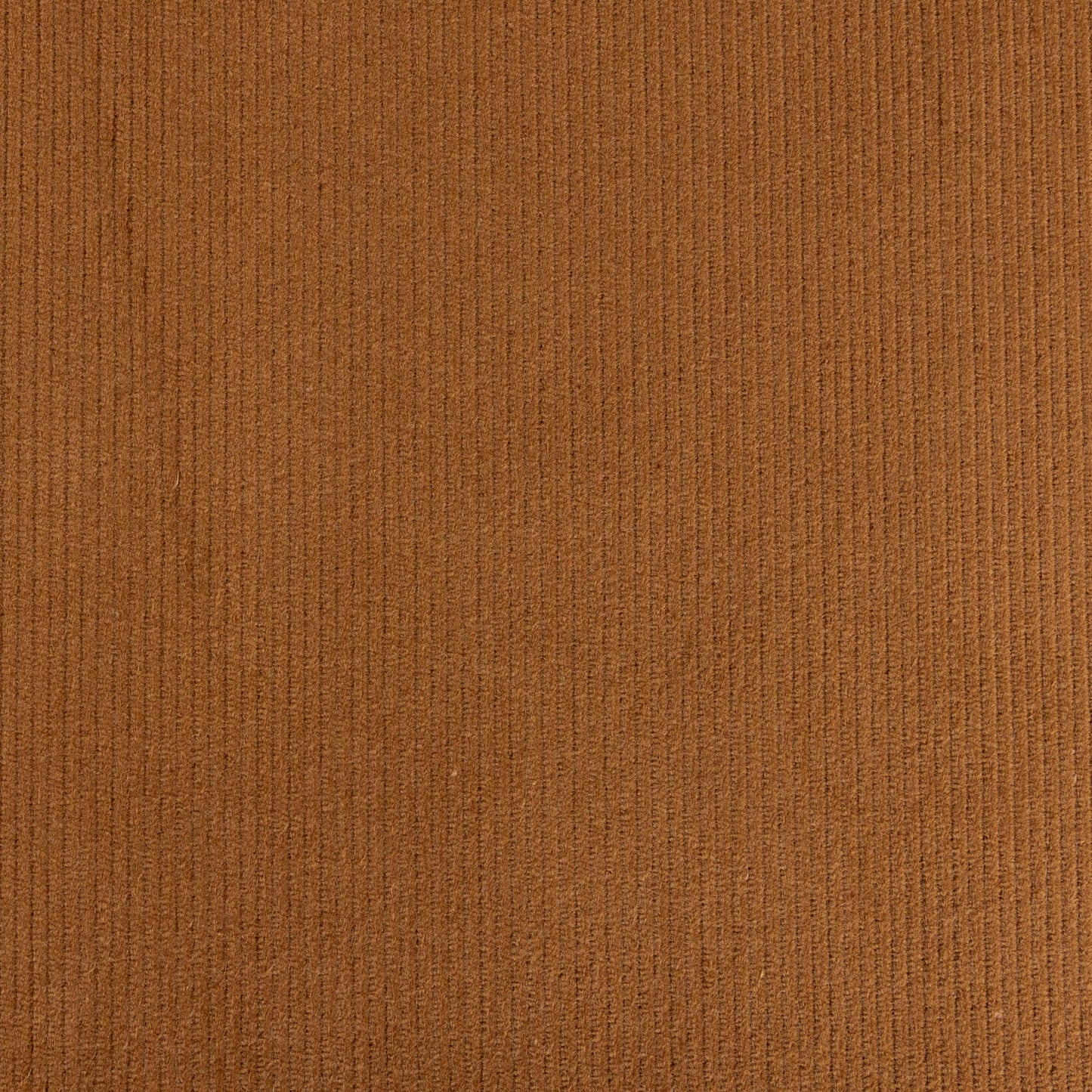 A close up of the tobacco coloured 11 wale 100% cotton corduroy fabric