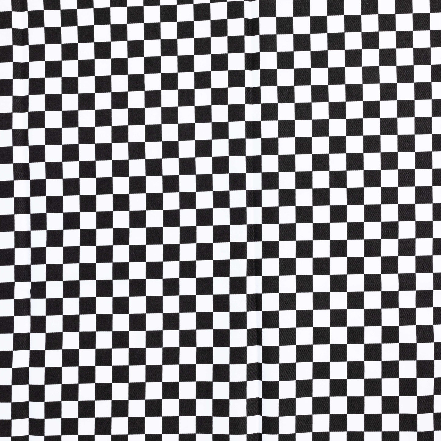 Black & White Checkerboard Stretch Twill Fabric