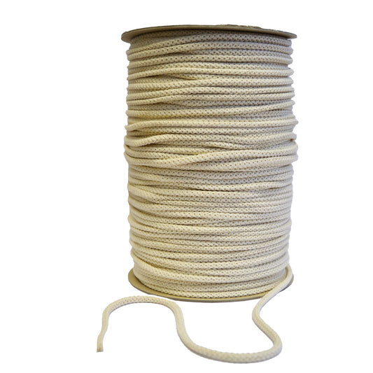 Ercu braided cord for crafting it shows its 6mm width and is on a spool