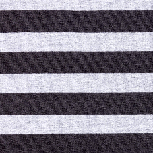 close up of black and grey fabric on a stretch jersey base