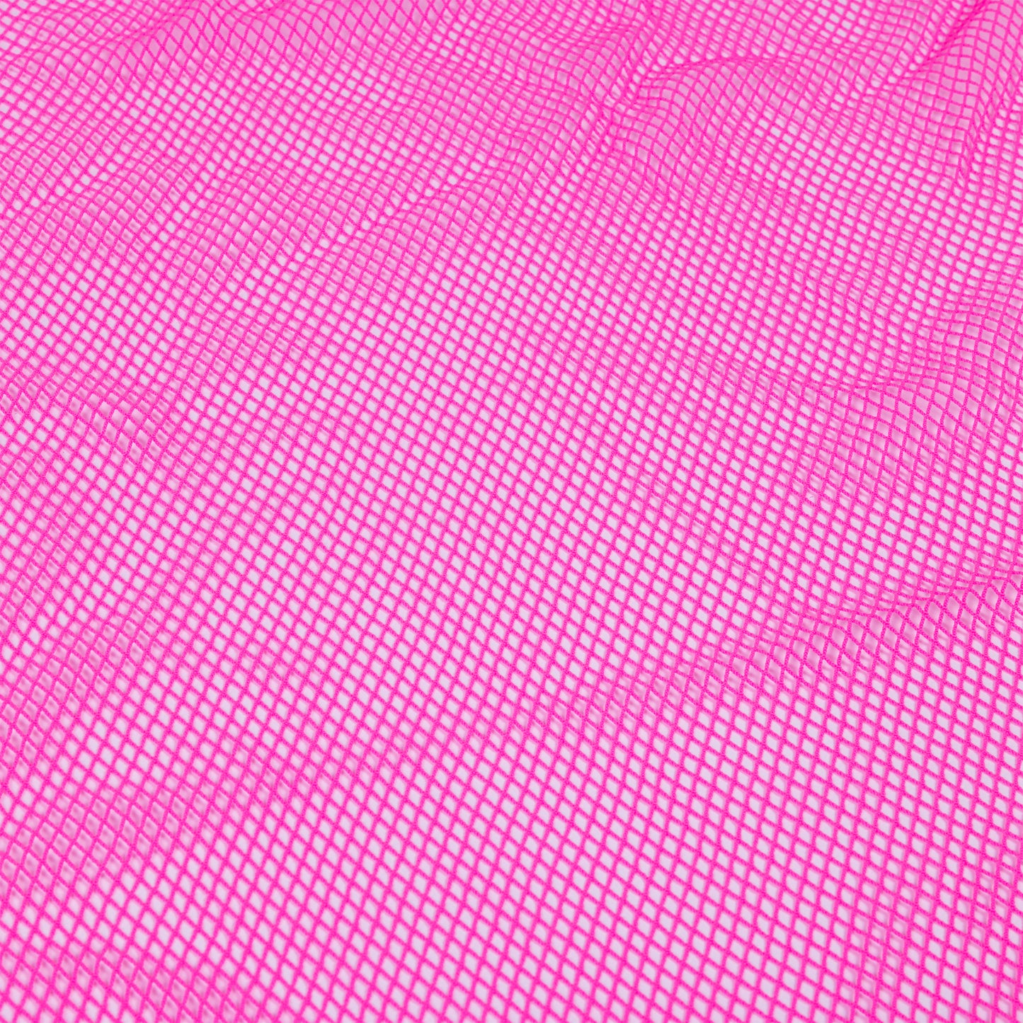A bright pink Barbie 90's fishnet fabric for fun crafting and making costumes